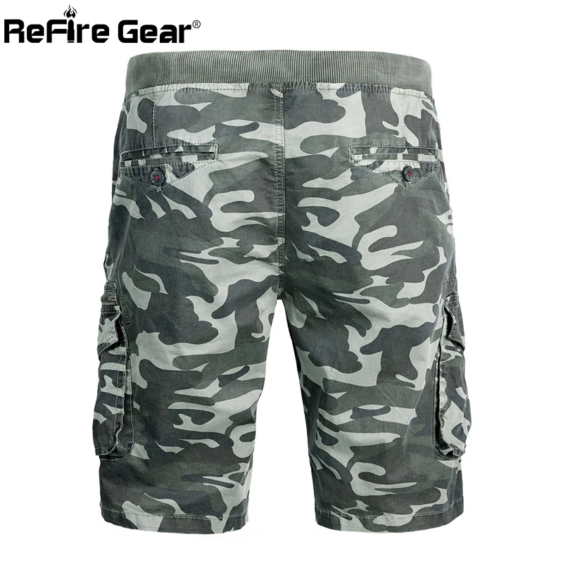 Refire gear мужские камуфляжные военные шорты, армейские страйкбольные карго шорты, тактические Пейнтбольные летние рабочие шорты с эластичной талией