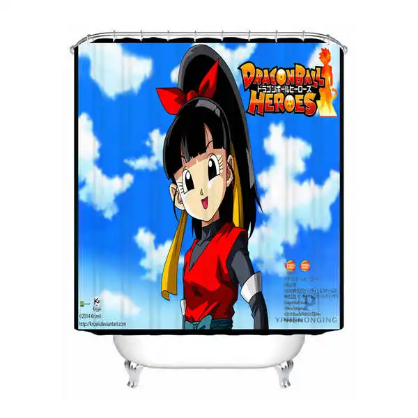Пользовательские водонепроницаемые занавески для душа Dragon Ball Z Goku и Gohan аниме печать декор для ванной комнаты различные размеры#180324-01-04 - Цвет: Shower Curtain