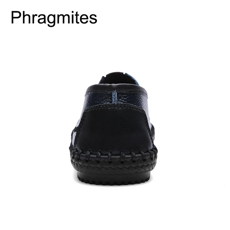 Новинка 2019 сандалии Phragmites с отверстиями кожаные дышащие без шнуровки летняя