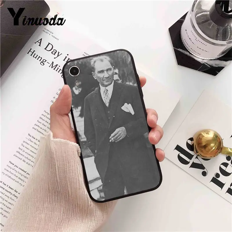A3 Yinuoda Турция Мустафа Kemal Ataturk ТПУ мягкий силиконовый черный чехол для iPhone 8 7 6 s плюс 5 5S SE XR X XS MAX Coque в виде ракушки - Цвет: A3