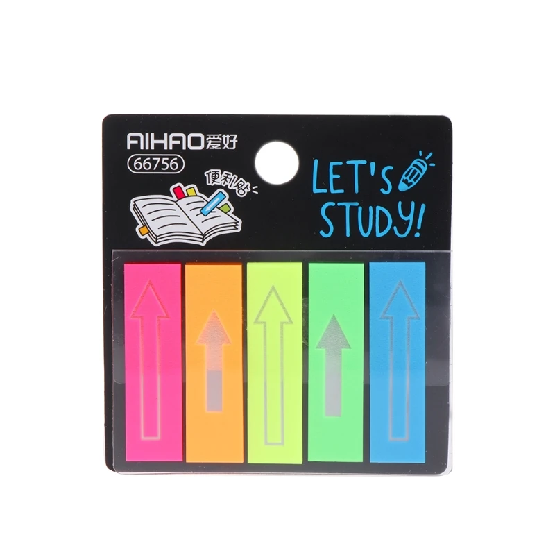 66756 Флуоресцентная прозрачная наклейка Memo Flags Post It Bookmark Index Pad Tab Sticky Notes - Цвет: 66756