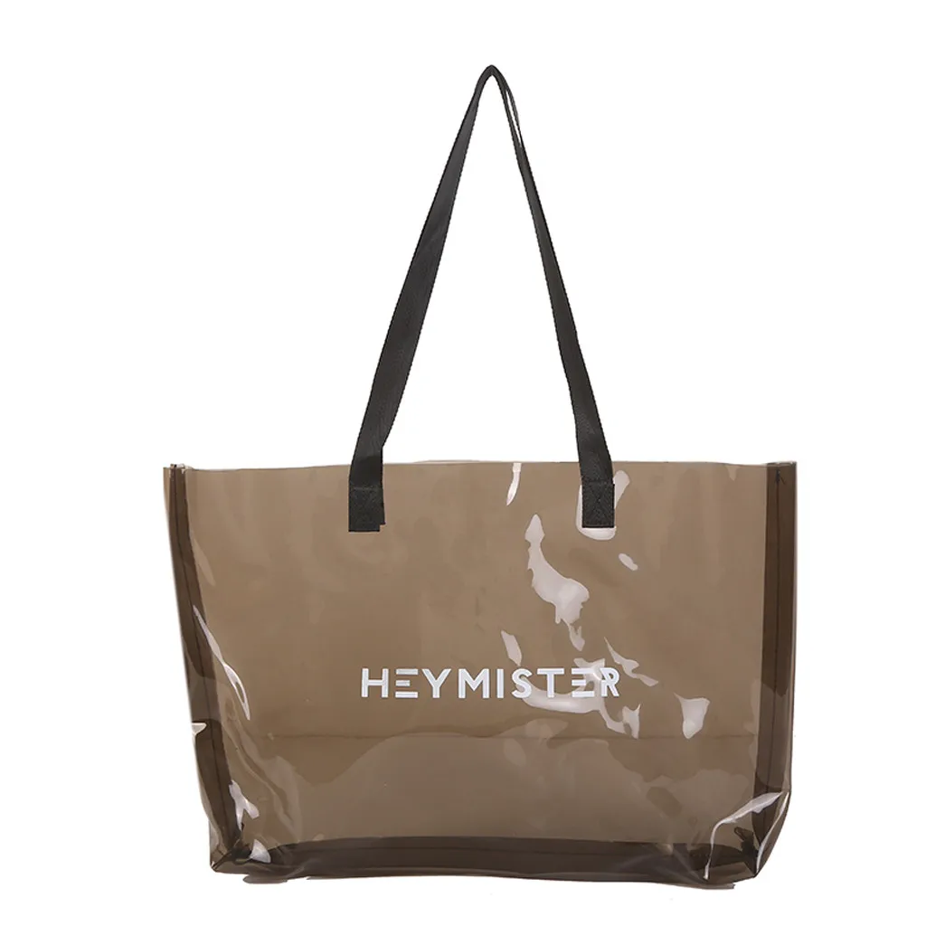 Женская прозрачная пляжная сумка на плечо Большая вместительная лето 2019 | Багаж и