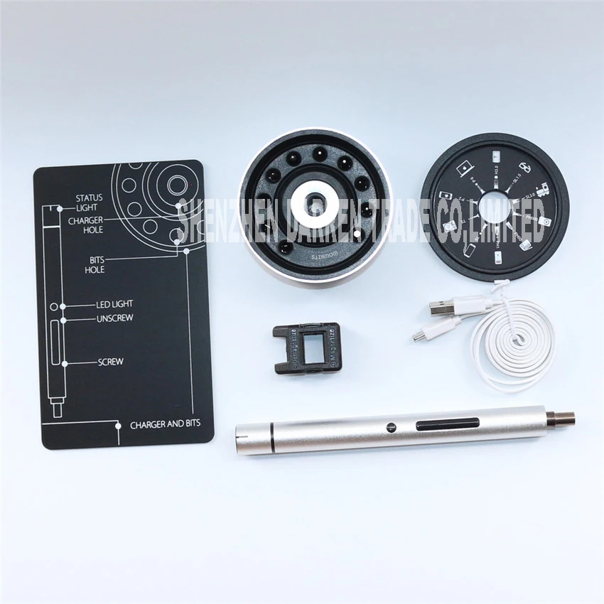 chargeable Electric Screw driver with LED light Forward reverse rotation precision instrument Lithium electric screwdriver | Инструменты