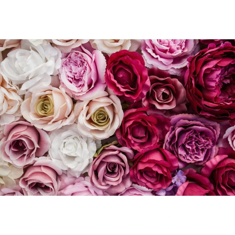 Yeele цветение розы белые красные цветы стены партии персонализированные