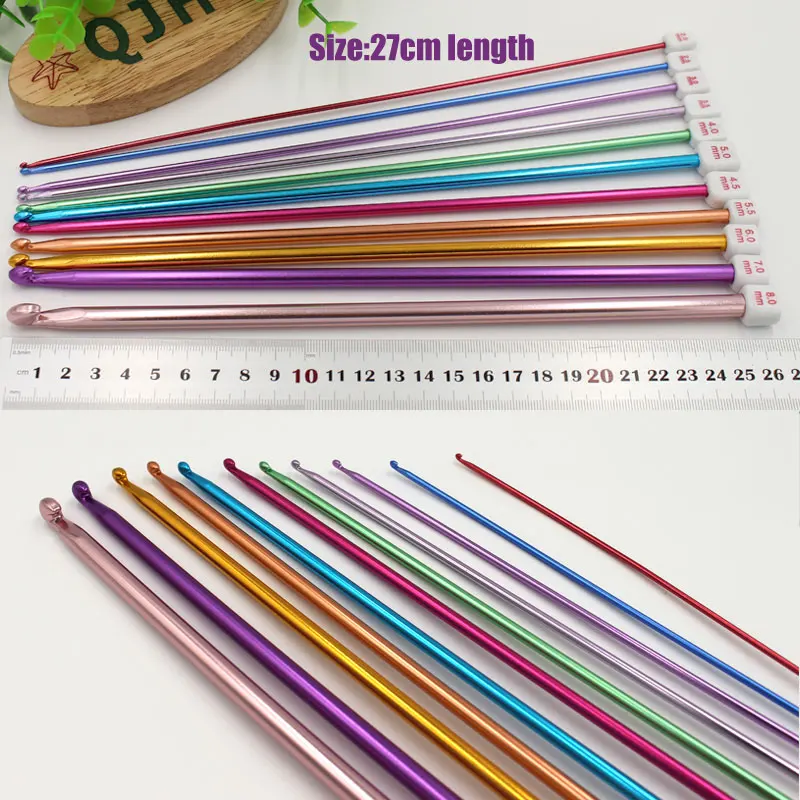 27 см ручной вязки свитера и шарфы металлические крючком алюминиевые швейные иглы