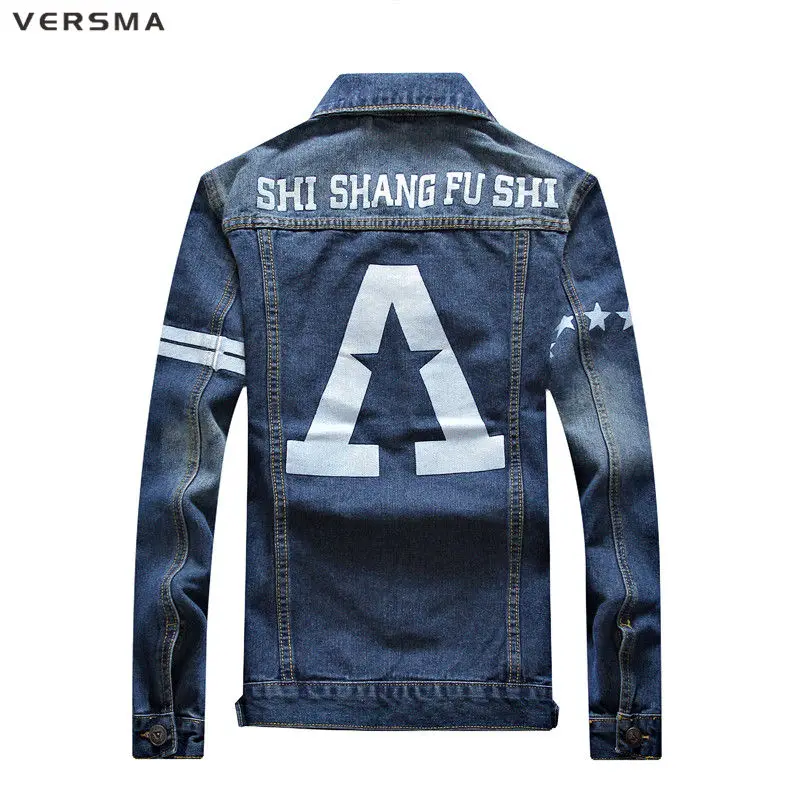 Мужская джинсовая рубашка-карго VERSMA модная рубашка из джинсовой ткани в