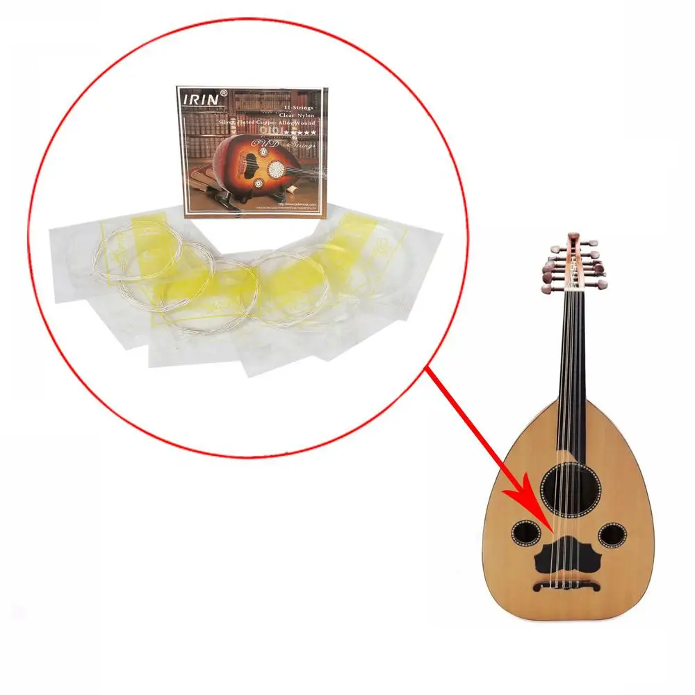 IRIN 10/11/12 шт. Udchenko струны набор Oud lute прозрачный нейлоновый светильник струны посеребренный медный сплав завернутый шнур для Oud