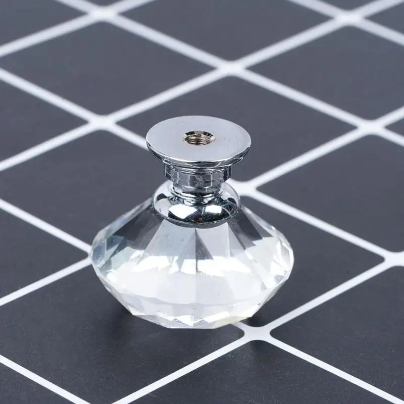 Дверная ручка из хрустального стекла дверная сплава для ящика шкафа