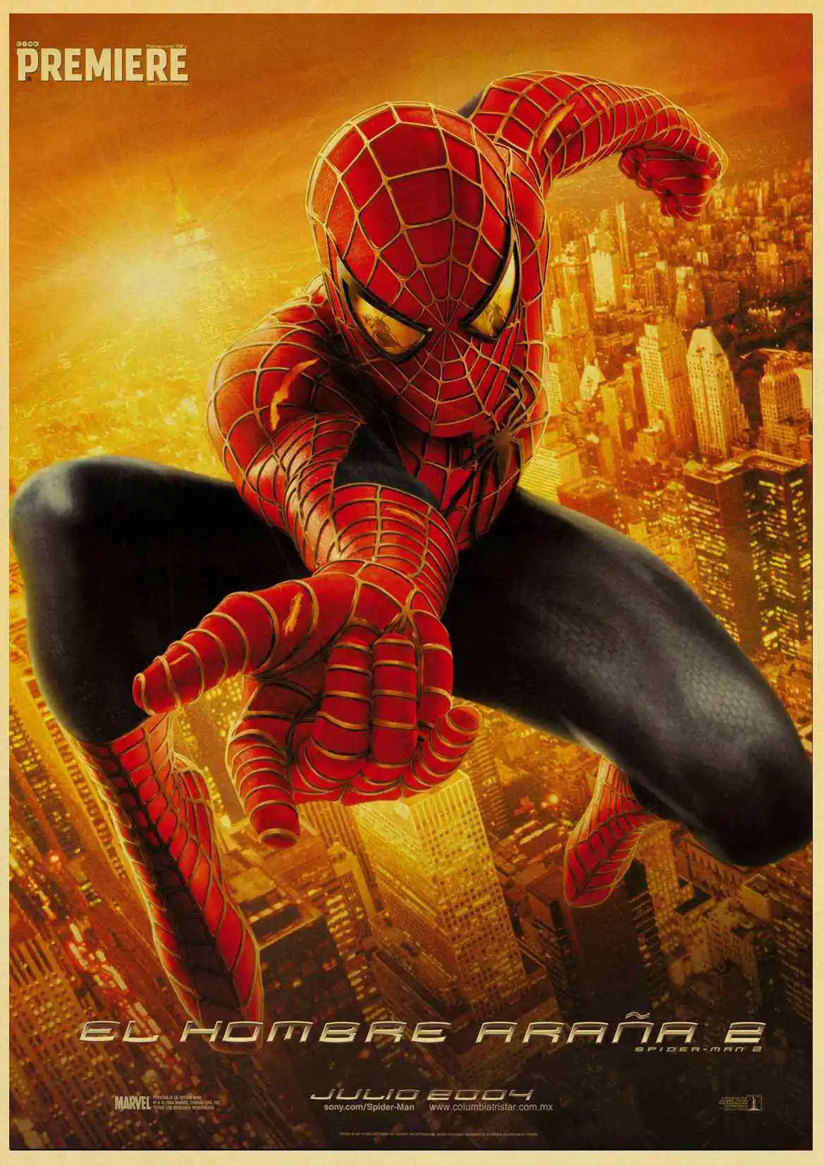 W027 Винтажные плакаты из фильма Marvel, супергерой Дэдпул для дома/бара/гостиной, декор из крафт-бумаги, высокое качество, плакат, стикер на стену - Цвет: W027