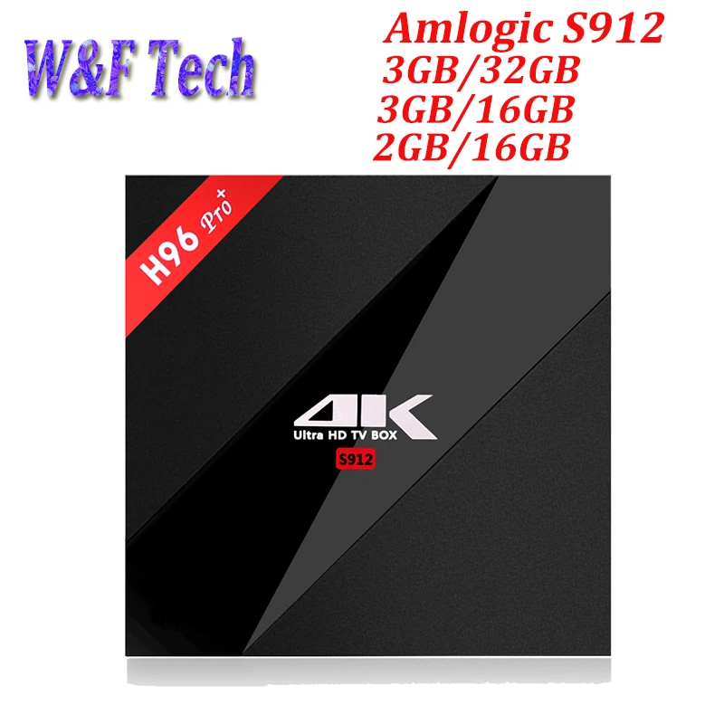 10 шт. H96 pro plus Восьмиядерный Amlogic S912 Smart tv box Android 7,1 медиаплеер 2,4G/5G wifi BT4.1 телеприставка
