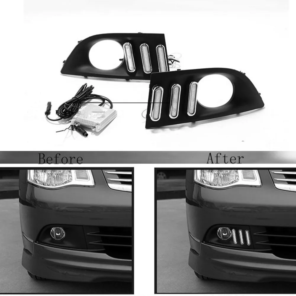 CAPQX 2 шт. для Nissan Sylphy 2006 2007 2008 передний светодиодный дневной ходовой светильник для вождения DRL противотуманный светильник противотуманная фара
