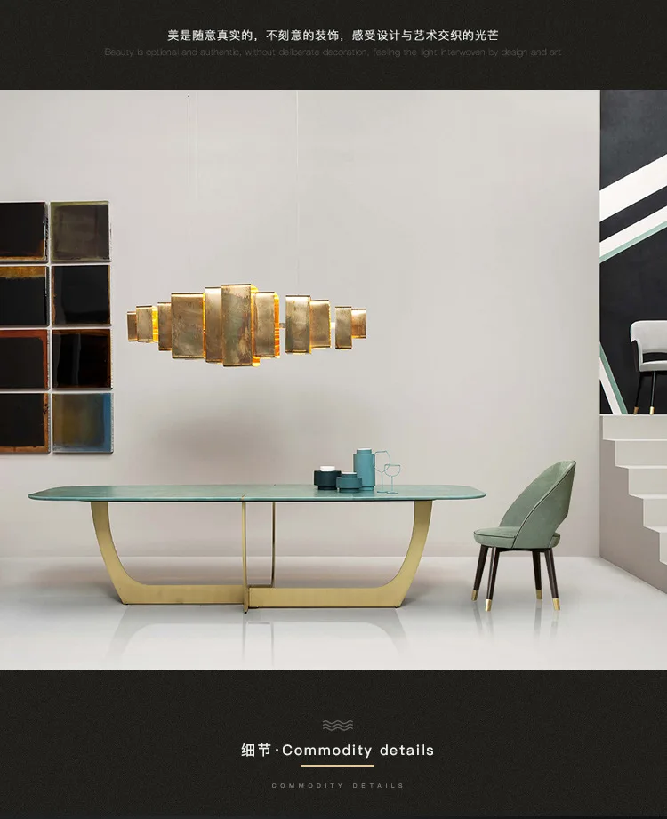 Твердый деревянный обеденный зал набор домашней мебели минималистичный