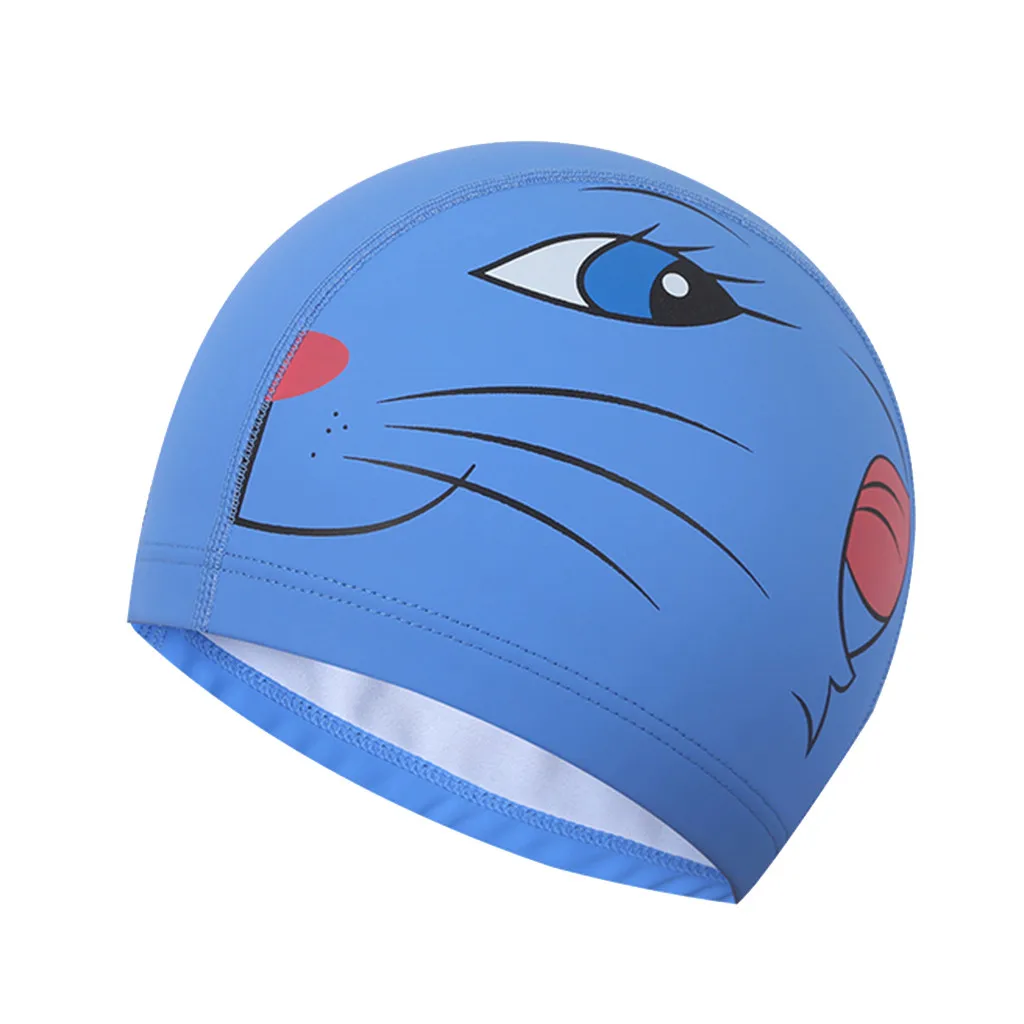 Детская водонепроницаемая шапочка для плавания с рисунком мальчиков и девочек