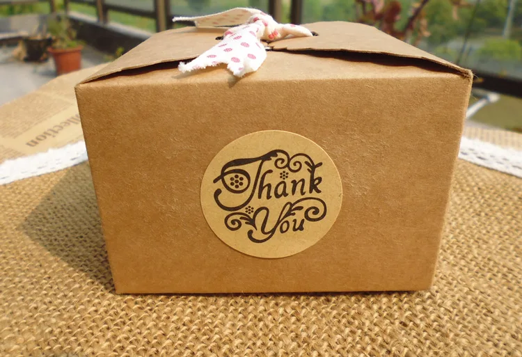 120 шт 2018 Новое поступление спасибо слова круг ручная работа упаковка для торта