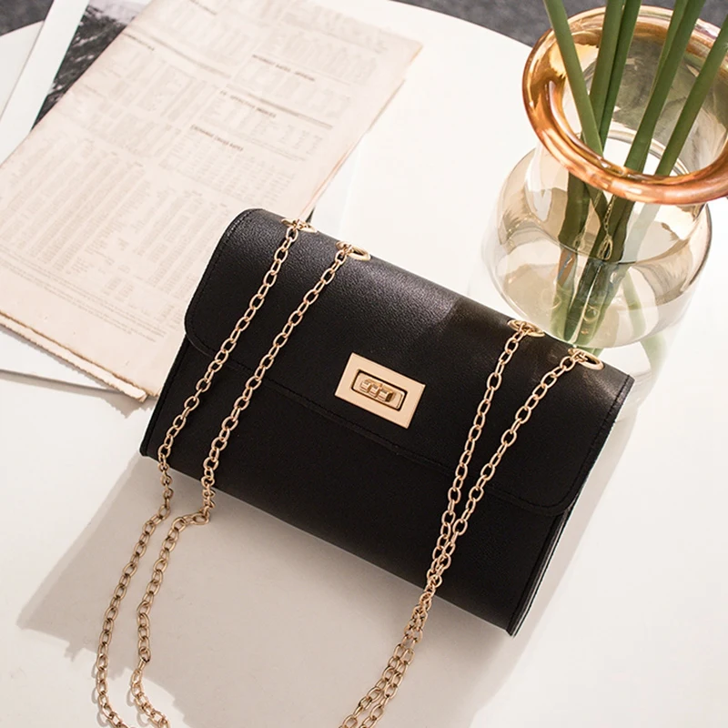 Модная маленькая квадратная сумка для мобильного телефона черная