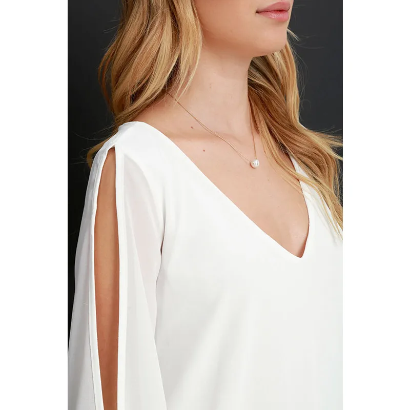 Шифоновое женское платье 2018 сезон весна лето Белая Летняя одежда для женщин