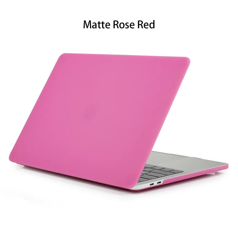 Rose red Чехол для ноутбука APPle MacBook Air Pro retina 11 12 13 13,3 15 15,4 дюймов с сенсорной панелью, чехол для MacBook New Air 13 A1932 - Цвет: Rose red