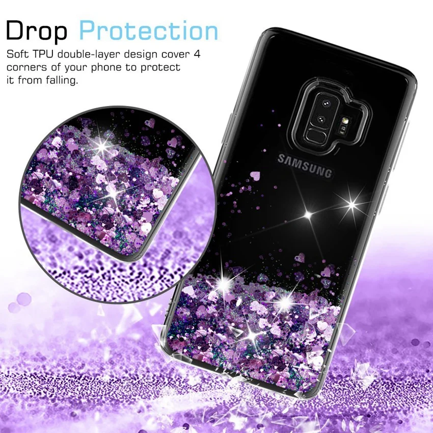 Чехол UPaitou для Samsung Galaxy S9 S8 Plus S6 S7 Edge Note 5 8 переливающийся жидкий Роскошный чехол из