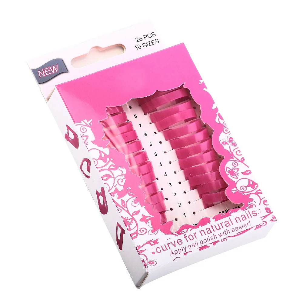 26 шт./упак. 10 Размеры внутри ногтей КРИВОЙ Маникюр Чехлы для пальцев нейл-арта