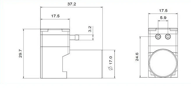 Диафрагменный насос двигателя 12 В постоянного тока водяное масло жидкие чернила