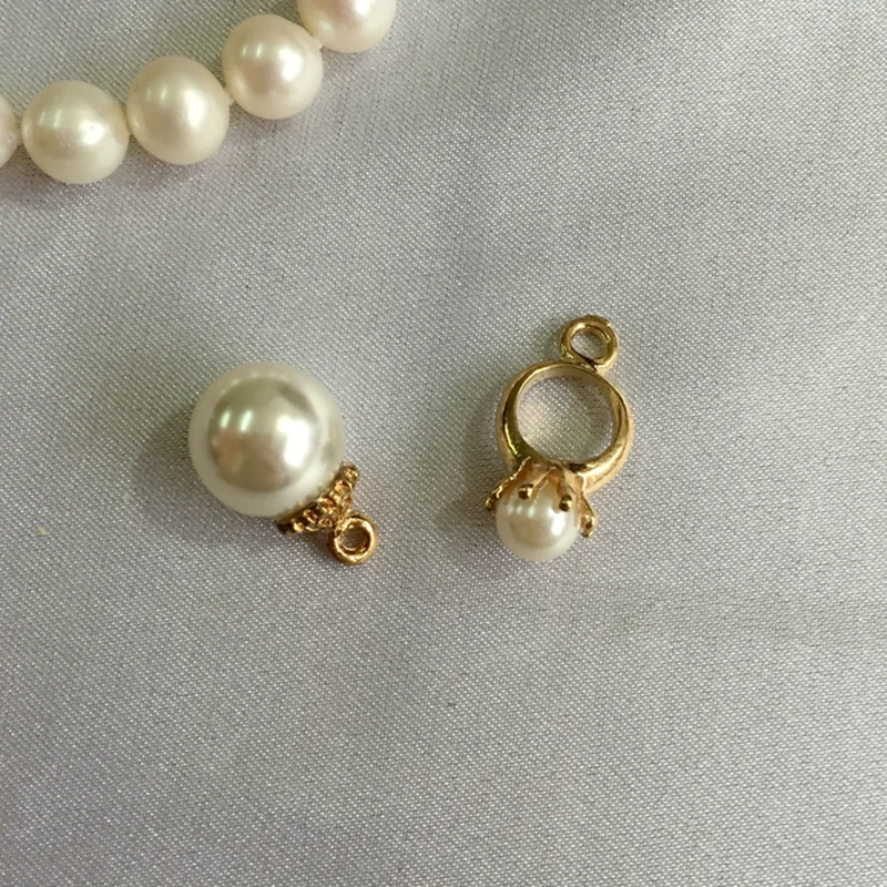 

9-18MM 70Pcs/Pack ABS Pearl + KC Gold Alloy Jewellery Pendants Jewelry Charms