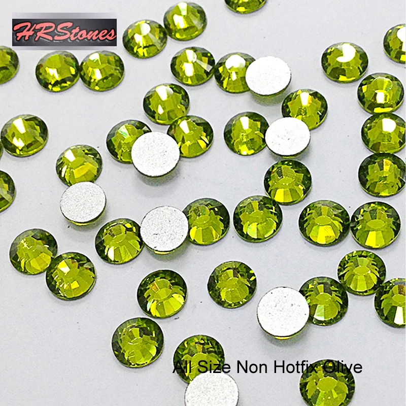 Сделай Сам без горячей фиксации свободные страз оливковое все размеры SS3-SS30