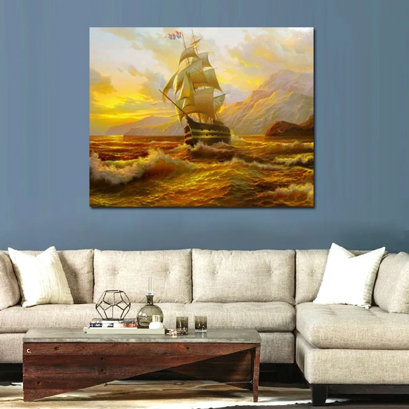 Diamond embroidery The new landscape series sailboat Painting Crafts Gifts Cross stitch Mosaic pattern | Дом и сад