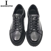 handmade fashion shoes luxury brand men flats 100 genuine soft leather casual footwear flat lace up breathable men sneakers 410