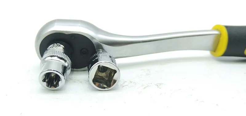 Новый 1 шт. 1/4 &quot3/8&quot Cr V Трещоточный ключ с высоким крутящим моментом для головки