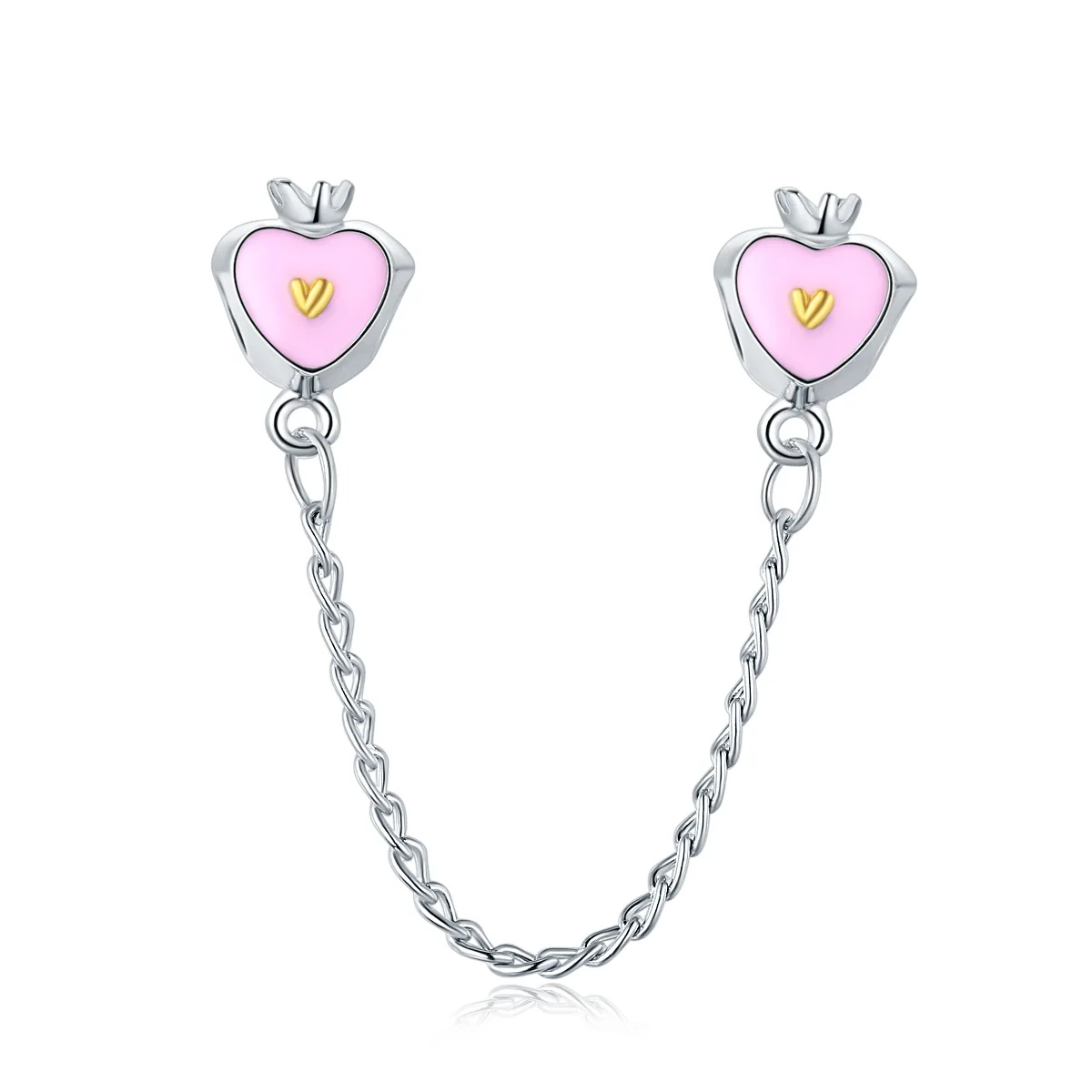 Heart and Crown 3 Новинка, сплав, бусина, Шарм-звезда, любовь, сердце, Микки, безопасная цепочка, роза, Золотая заглушка, подходит для женщин, Pandora, браслет, браслет, сделай сам, ювелирное изделие - Цвет: Heart and Crown 3