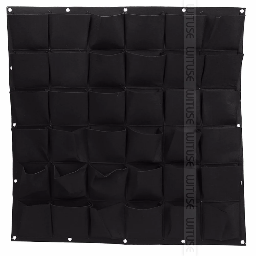 black 36 pocket 4/18/36 карманы Висячий Сад посадки сумки зеленой стены цветок сеялки Стены Вертикальный садовый рассада, инструменты для - Цвет: black 36 pocket