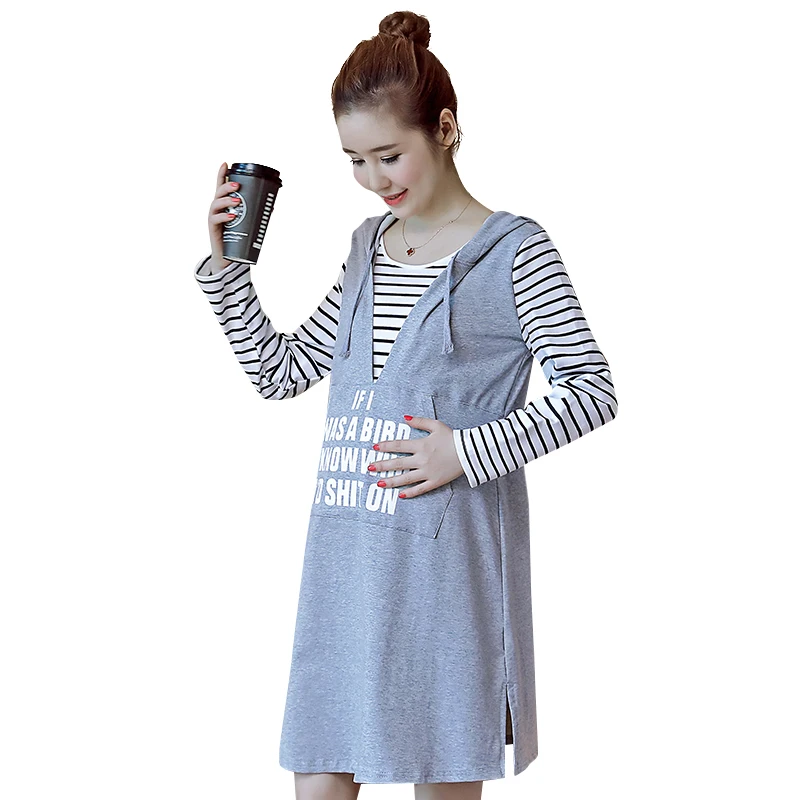 Новинка весенняя одежда для молодых мам хлопковое платье с длинными рукавами