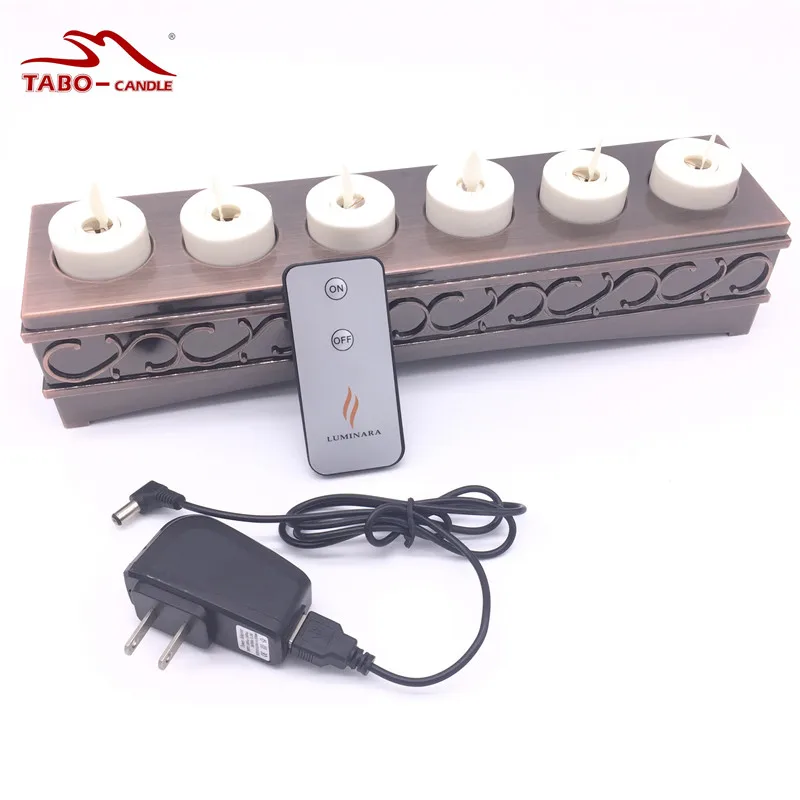 6 шт. Луминара Аккумуляторная Беспламенного Votive Свечи Светодиодный Tealight | Дом и