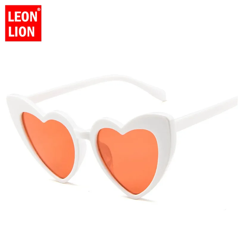 LeonLion 2021 Heart Shaped Sunglasses Women Luxury Vintage Plastic Candy Colors Sun Glasses Classic Retro Oculos De Sol Feminino |