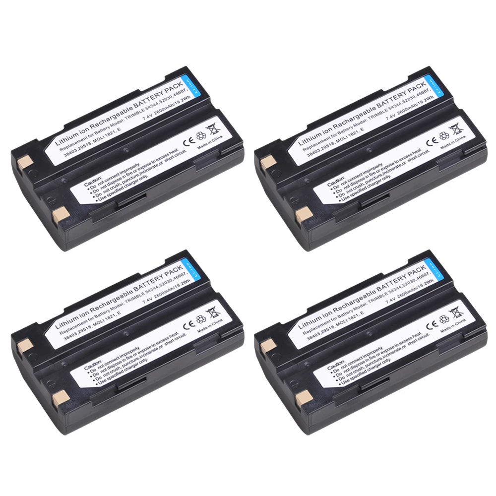 4 шт. 2600 мАч 7 В 54344 батарея для Trimble 29518 46607 52030 R8 38403 5700 R6 R7 GNSS MT1000 GPS приемник|Цифровые