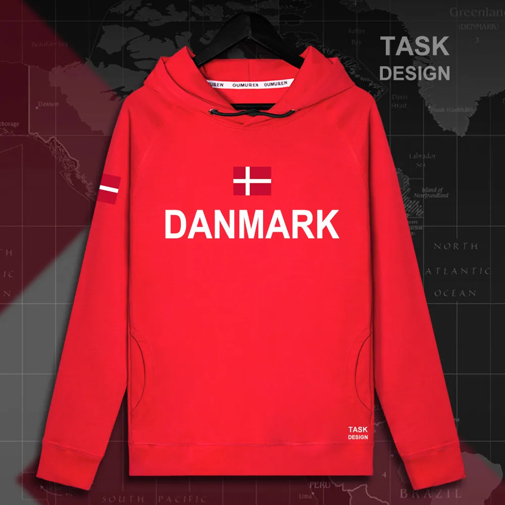 Дания Датский Danmark DK DNK Мужская толстовка пуловеры толстовки новая уличная одежда