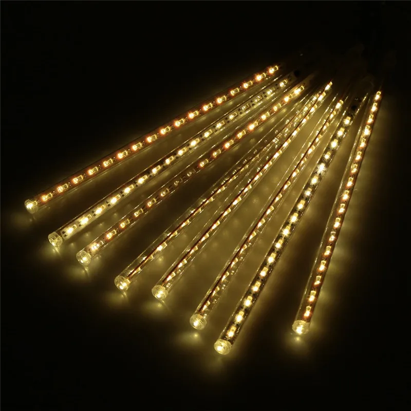 Warm White RGB Синий Белый Цвет Метеоритный Дождь светодиодный Рождественский свет сад Рождественская струнная лампа Наружное освещение 20 см 30 см 50 см AC100-240V - Испускаемый цвет: Warm White