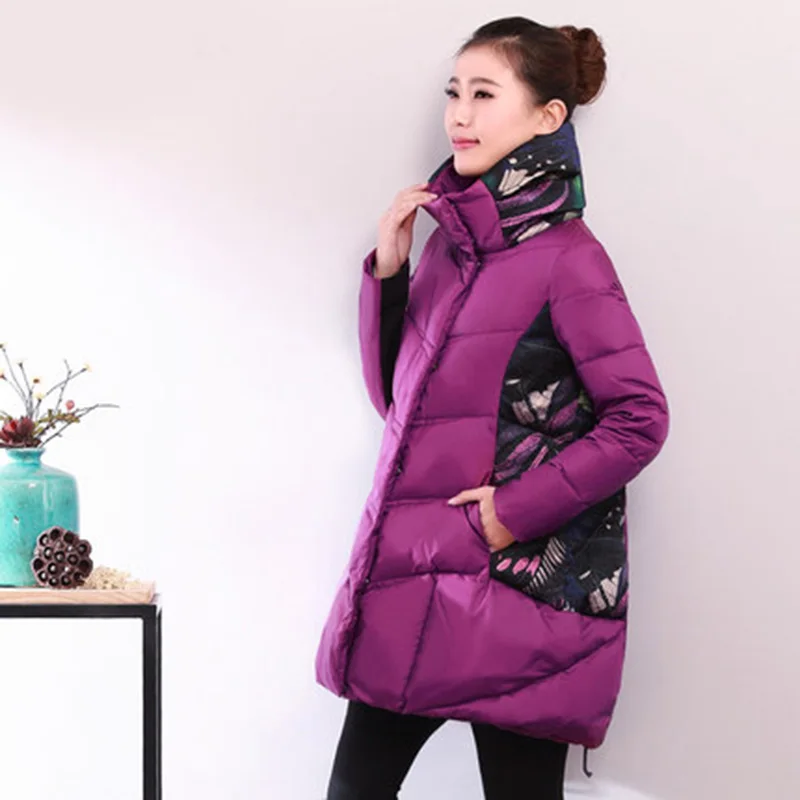 Hijklnl Новинка 2017 года зимняя куртка-пуховик Для женщин Подпушка пальто 40 s 50