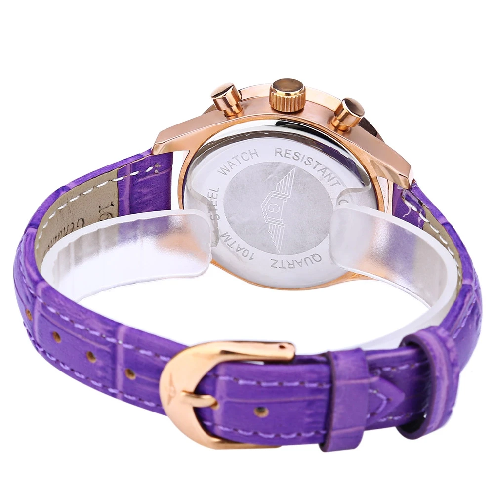 GUANQIN Для женщин кварцевые часы Дата хронограф Дисплей сапфир зеркало наручные