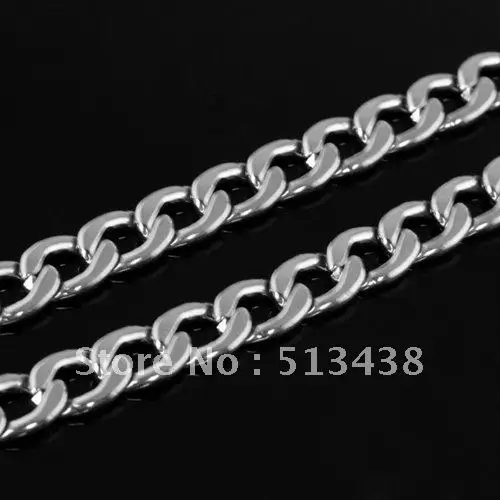 Очаровательная цепочка 5 метров из полированной нержавеющей стали большая