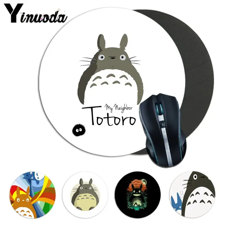 Yinuoda totoro аниме мягкий резиновый профессиональный игровой коврик для мыши
