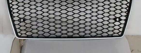matt silver frame A7 RS7 стиль Эмблема Логотип передний сотовый бампер сетка решетка для Audi A7 RS7 S7 2012 - Цвет: matt silver frame