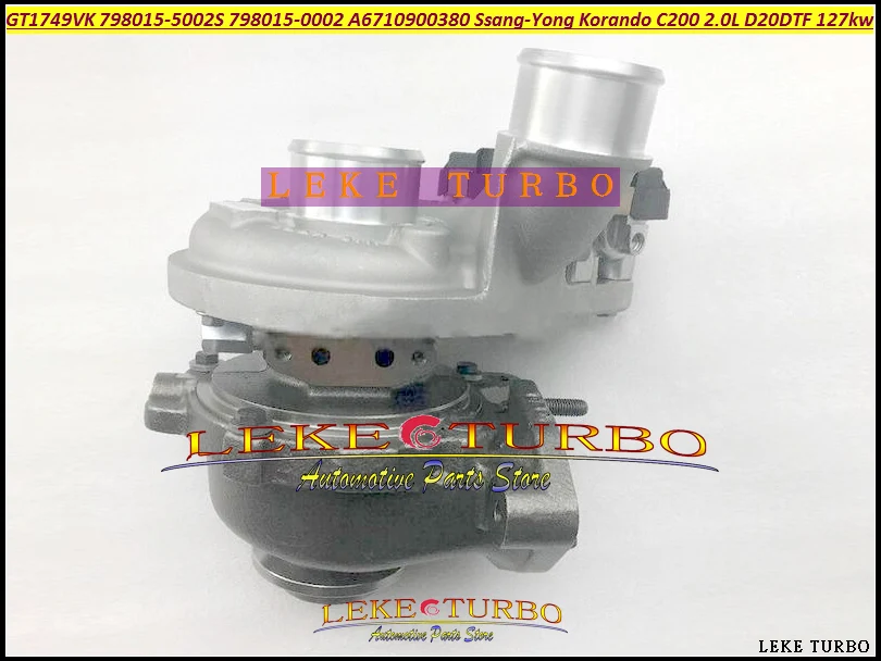 Турбокомпрессор Turbo GT1749VK 798015 798015-5002S 798015-0002 A6710900380 6710900380 для Ssang-Yong Korando C200 2.0L D20DTF 127kw