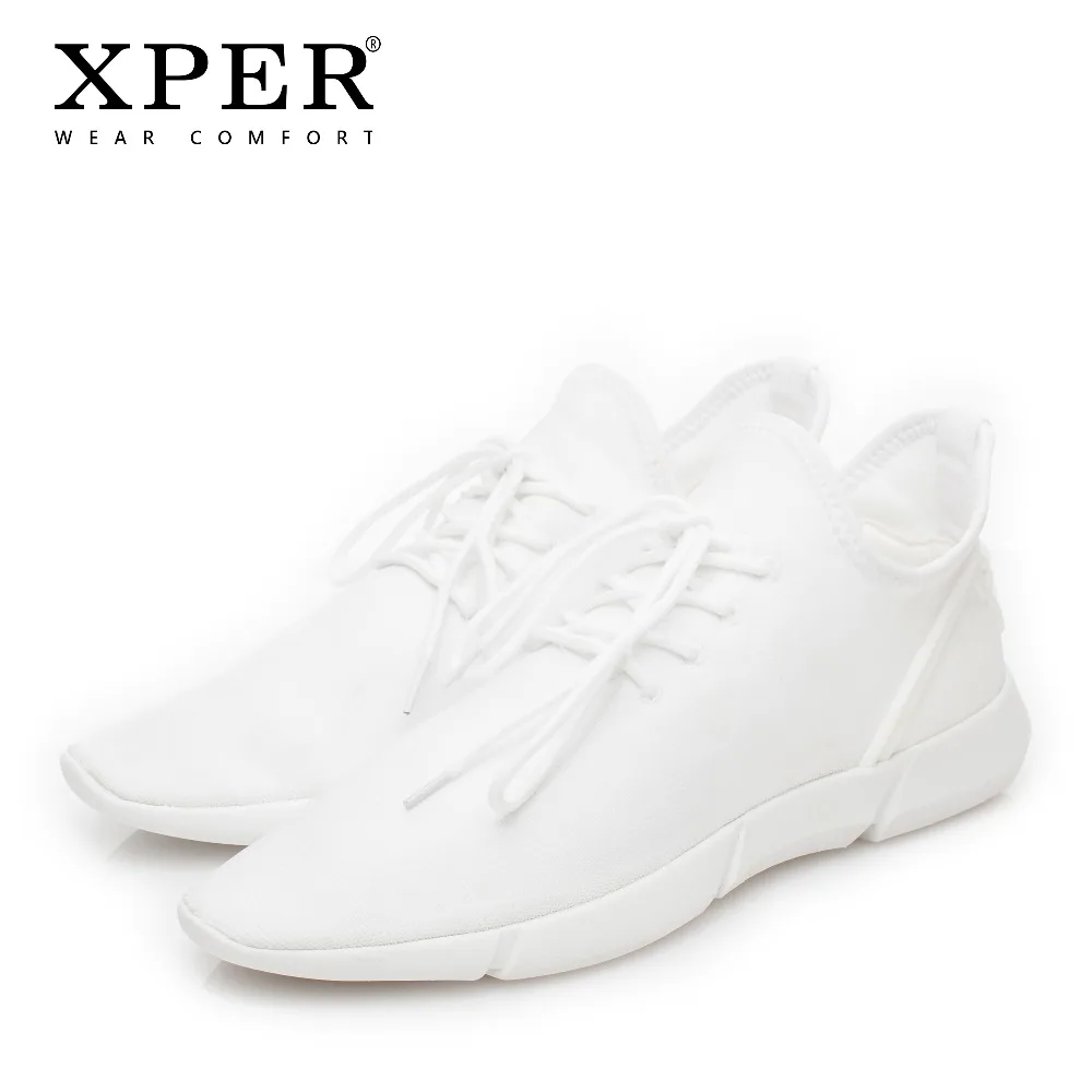 XPER Brand Sneakers Men Non-Leather Casual Shoes Fashion White Footwear Male Leisure Walking Wear Comfort #XHY51710WI | Обувь