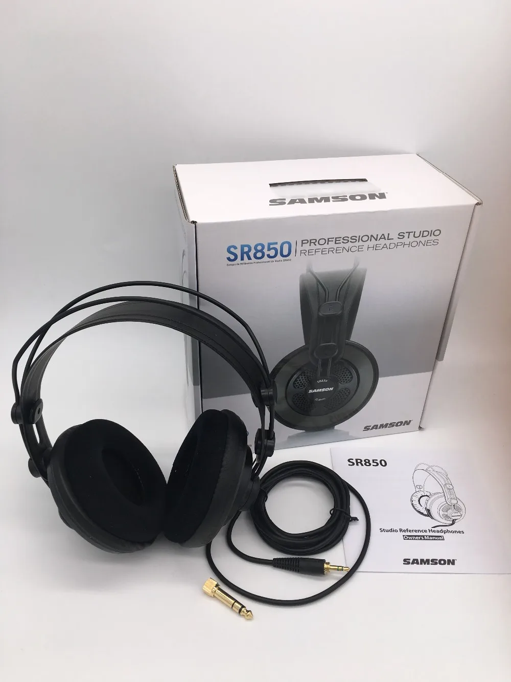 Samson SR850 полуоткрытые студийные наушники для мониторинга с велюровыми амбушюрами для студийной записи Hi-Fi мониторинга