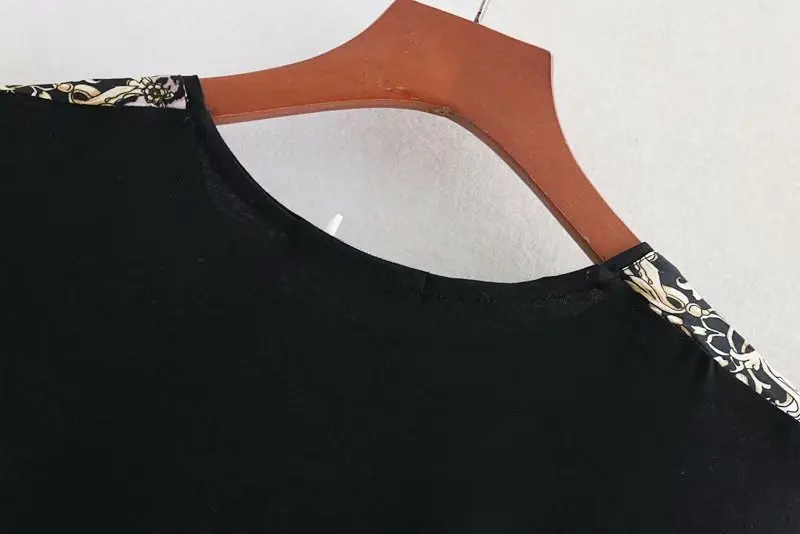 Женская винтажная блузка с принтом тотем Повседневная Блузка круглым вырезом