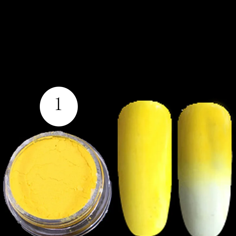 Термохромный пигмент 12 банок/набор термальный меняющий цвет порошок для