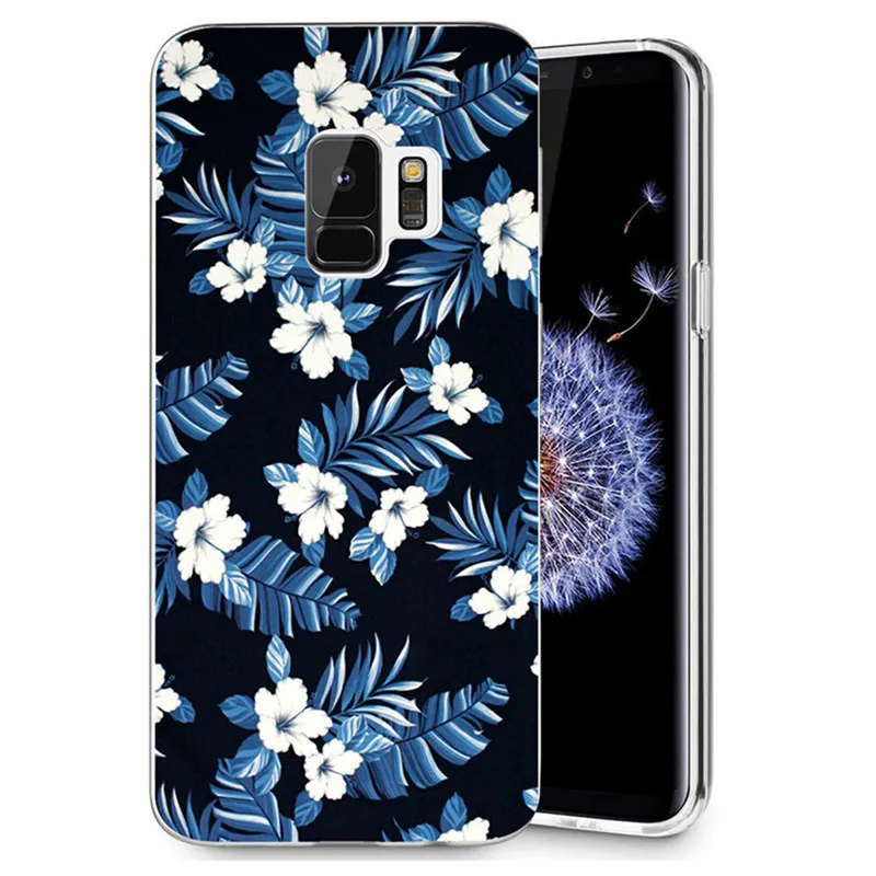 For Samsung Galaxy S3 S9 S9Plus S8 Plus S7 edge Note 8 TPU design Silicon Colorful pure white Flower Cover Case R099 |