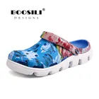 Женские сандалии, сабо двух цветов, с дырками, легкие, 2022