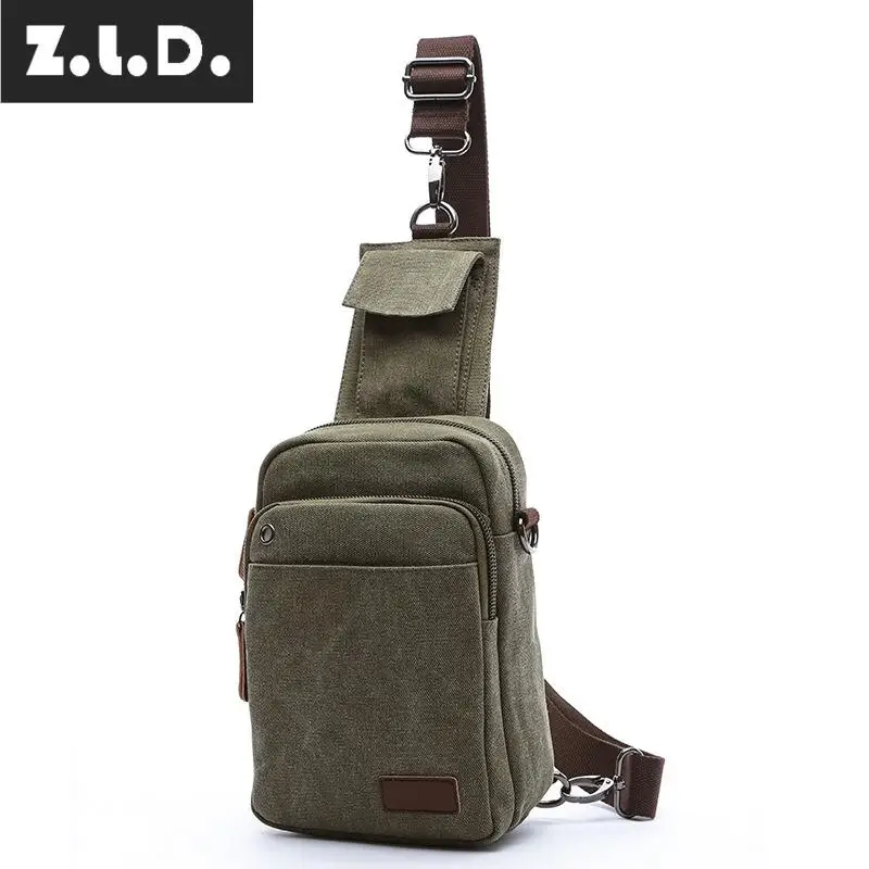 Z.l.d. Горячая Распродажа Новая сумка через плечо мужская нагрудная сумка Холщовая Сумка для отдыха мужская и wo Мужская нагрудная сумка Диагональ